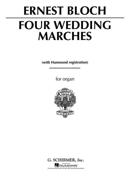 4 Wedding Marches : For Organ.