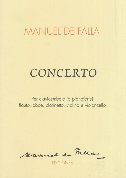 Concerto For Harpsichord Or Piano, Flute, Oboe, Clarinet, Violin & Cello.