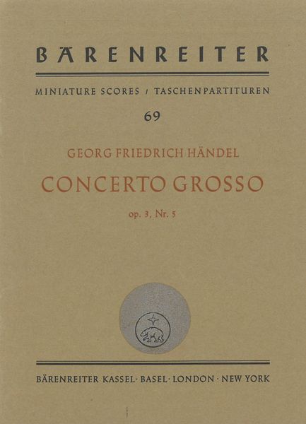 Concerto Grosso In B Flat Major, Op. 3, No. 5.
