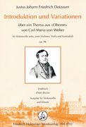 Introduction and Variations, Op. 98 : For Vlc Solo, 2 Vlns, Vla & Db - Piano reduction, 1st Edition.
