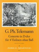 Concerto In D-Dur, TWV 40:202 : Für Vier Violinen Ohne Baß.