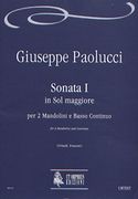 Sonata I In G Major : For 2 Mandolins and Continuo / edited by Ugo Orlandi and Stefano Franzoni.