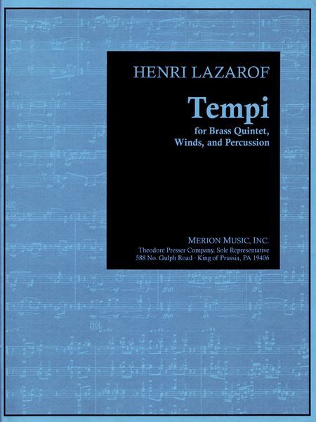 Tempi : For Brass Quintet, Winds, and Percussion.