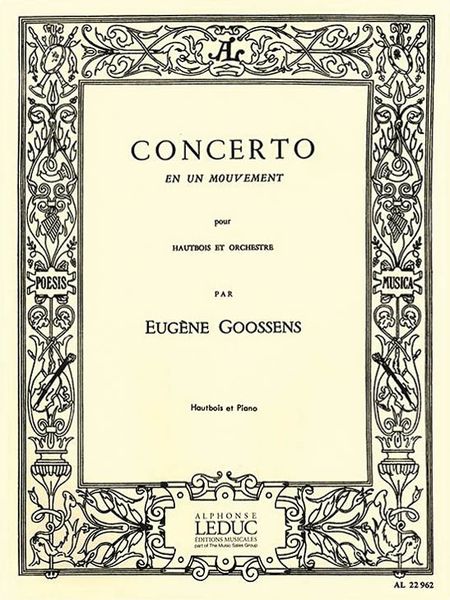 Concerto En Un Mouvement, Op. 45 : For Oboe and Orchestra - Piano reduction.