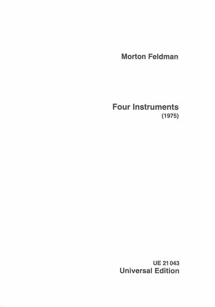 Four Instruments (1975) : For Violin, Viola, Cello and Piano.