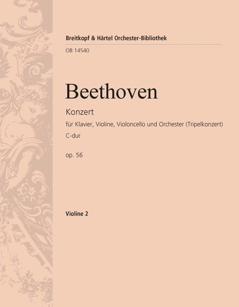 Concerto For Piano, Violin, Cello and Orchestra In C Major Op. 56 - Violin 2 Part.