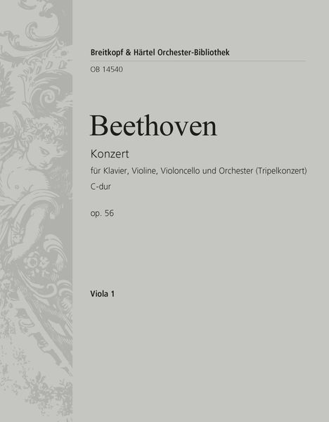 Concerto For Piano, Violin, Cello and Orchestra In C Major Op. 56 - Viola Part.