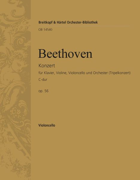 Concerto For Piano, Violin, Cello and Orchestra In C Major Op. 56 - Orchestral Cello Part.