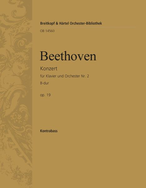 Concerto No. 2 In Bb Major, Op. 19 : For Piano and Orchestra - Double Bass Part.