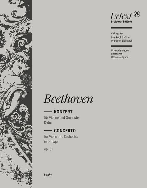 Concerto In D Major, Op. 61 : For Violin and Orchestra - Viola Part.