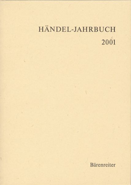 Händel-Jahrbuch 2001.