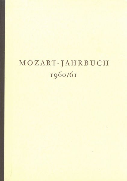 Mozart-Jahrbuch 1960/61.