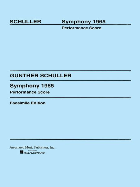 Symphony 1965 : Performance Score Facsimile.