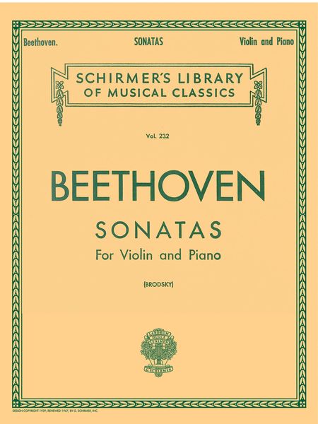 Sonatas (Complete) (Brodsky) : For Violin and Piano.