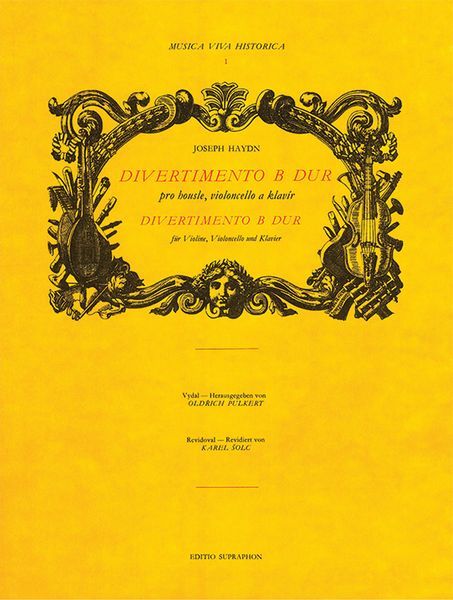 Divertimento In Bb Major : For Violin, Cello and Piano / edited by Oldrich Pulkert.