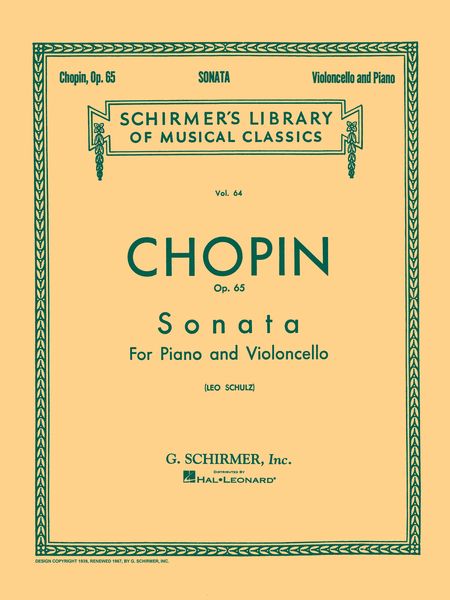 Sonata In G Minor, Op. 65.