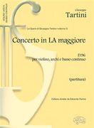 Concerto In la Maggiore D 96 : Per Violino, Archi E Basso Continuo.