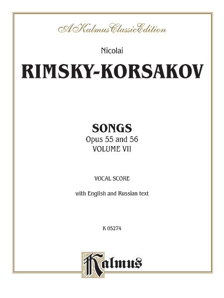 Songs, Vol. 7, Op. 55, 56 : For Voice and Piano / English and Russian Text.