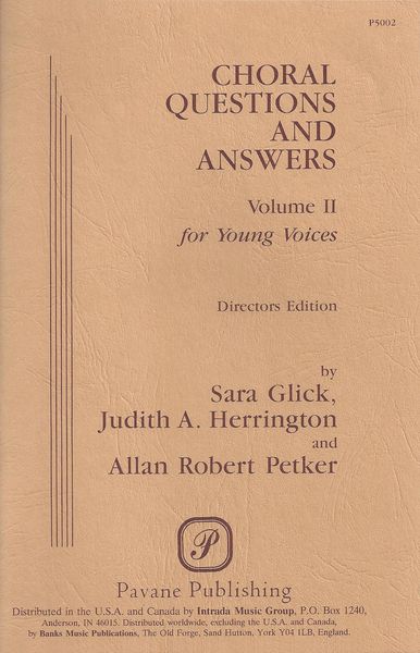 Choral Questions and Answers, Vol. 2 : For Young Voices.