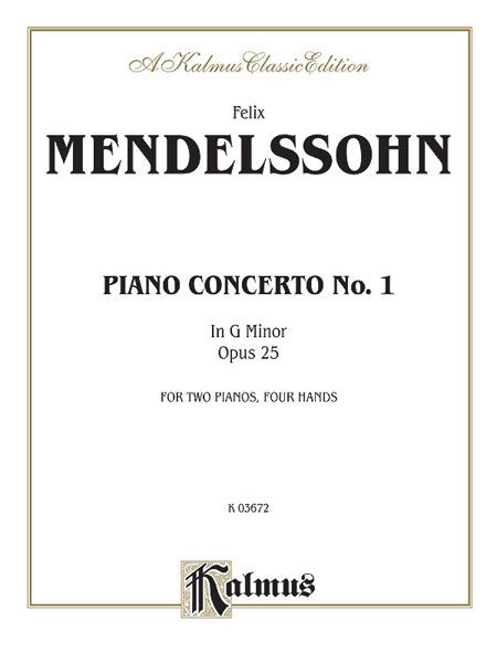 Concerto For Piano, No. 1, Op. 25 In G Minor : reduction For Two Pianos, Four Hands.