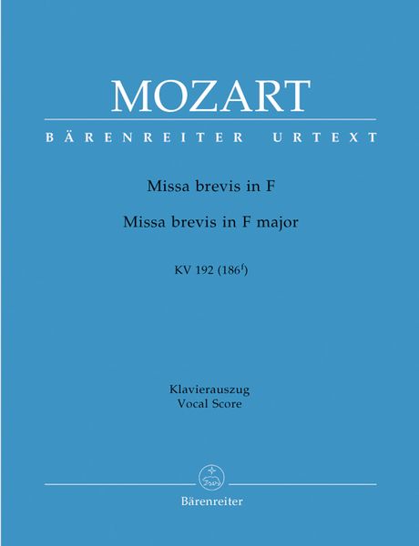 Missa Brevis In F Major, K. 192 (186f).