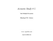 Acoustic Study #1 : For Solo Multiple Percussion.