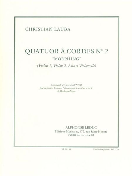 String Quartet No. 2, Morphing (1999).