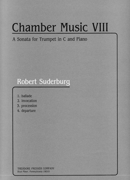 Chamber Music VIII : Sonata For Trumpet and Piano.