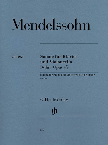 Sonata In B Flat Major, Op. 45 : For Cello and Piano (1838).