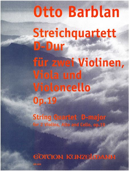 String Quartet In D Major, Op. 19 (1911) / edited by Raeto Tschupp.