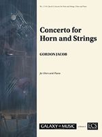 Concerto : For Horn and Strings - Piano reduction.