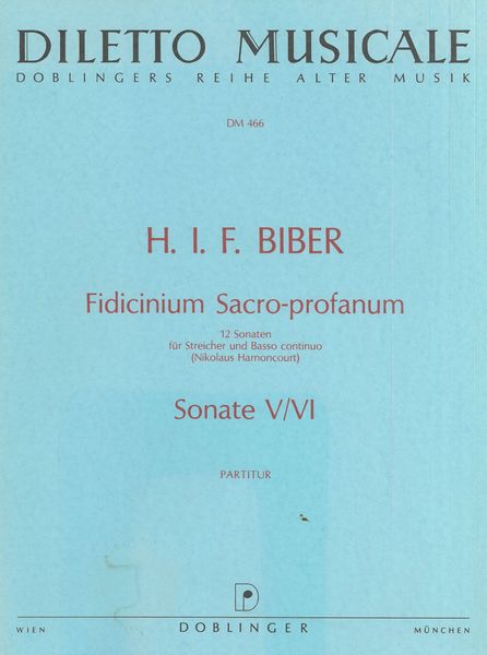 Sonaten Fidicinium Sacro-Profanum : For Strings and Continuo - Sonatas 5 and 6.