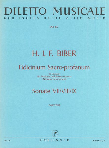 Sonaten Fidicinium Sacro-Profanum : For Strings and Continuo (Sonatas 7-9).