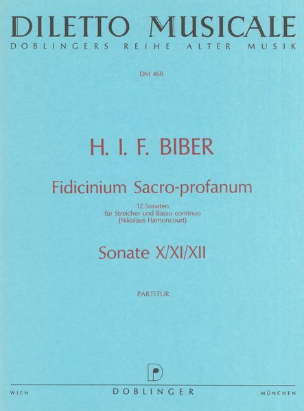 Sonaten Fidicinium Sacro-Profanum : For Strings and Continuo - Sonatas 10-12.