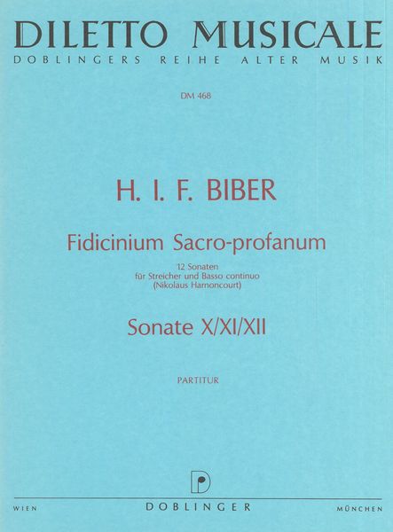 Sonaten Fidicinium Sacro-Profanum : For Strings and Continuo - Sonatas 10-12.
