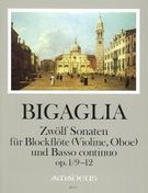 Zwölf Sonaten : Für Blockflöte (Violine, Oboe) und Basso Continuo Op. 1/9-12.