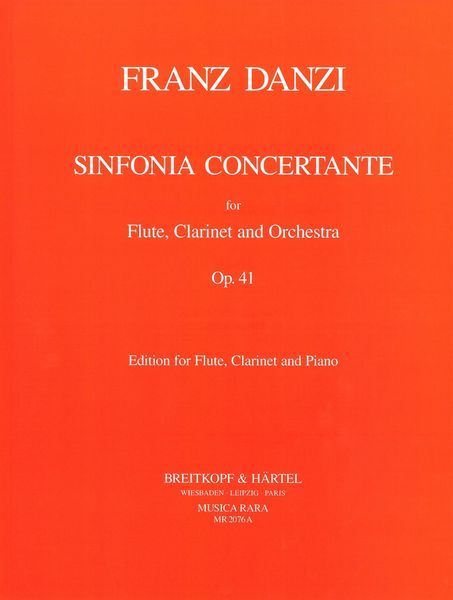 Sinfonia Concertante, Op. 41 : For Flute, Clarinet and Orchestra - Piano reduction.