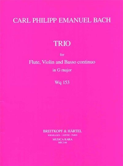 Trio In G Major, Wq 153 : For Flute, Violin and Continuo.