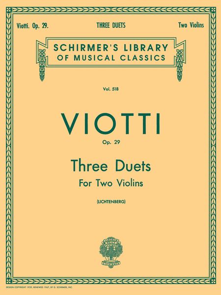 3 Duets, Op. 29 : For Solo Violin (Lichtenberg).