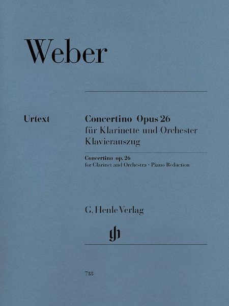 Concertino, Op. 26 : For Clarinet and Orchestra - Piano reduction by Johannes Umbreit.