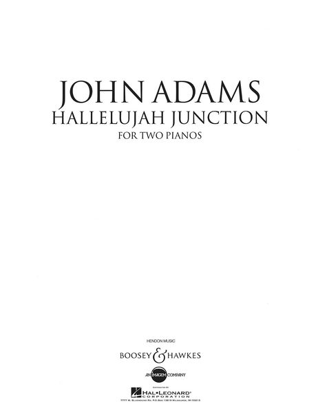 Hallelujah Junction : For Two Pianos (1998).