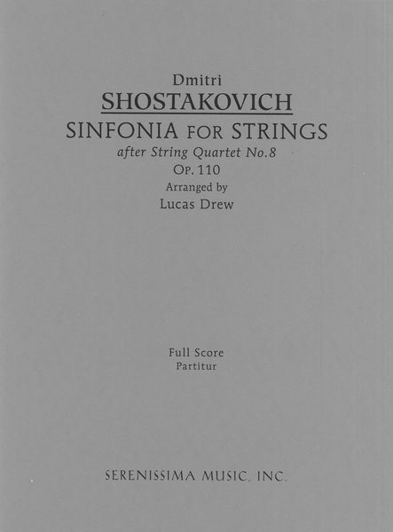 Symphony For Strings (From Quartet No. 8, Op. 110) (Drew).