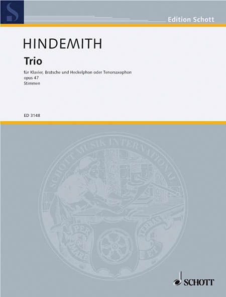 Trio, Op. 47 : For Heckelphone (Tenor Saxophone), Viola and Piano.