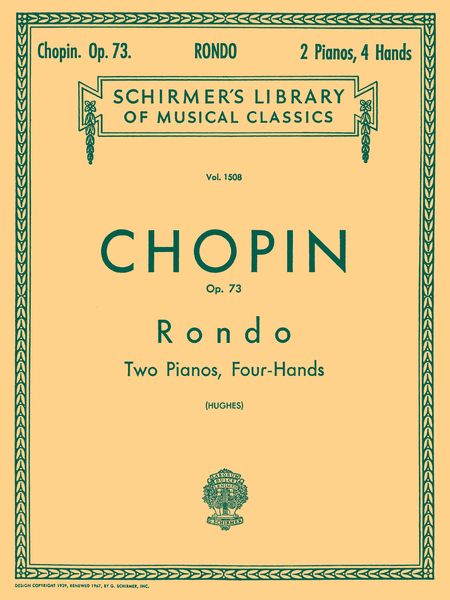 Rondo, Op. 73 : For 2pf/4hds / Ed. by Hughes.