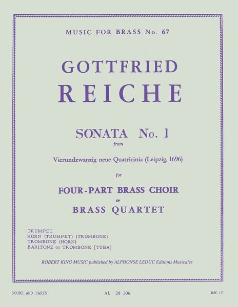 Sonata No. 1 : For Brass Quartet.
