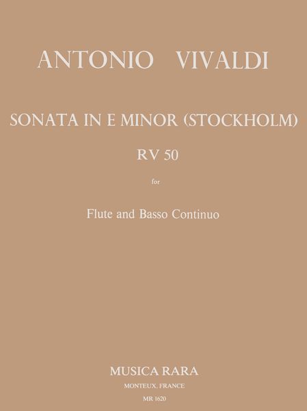 Sonata In E Minor (Stockholm), RV 50 : For Flute and Continuo.