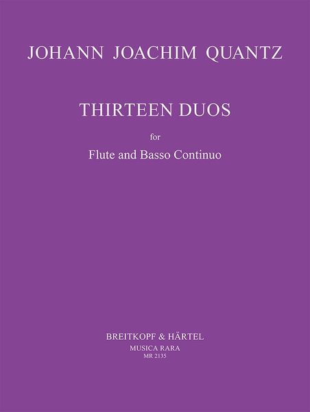 13 Stücke : For Flute and Continuo.