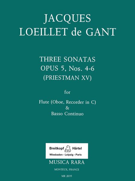 Sechs Sonaten Op. 5 : For Oboe and Continuo - Nos. 4-6.