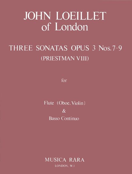 Sonaten, Op. 3 : For Flute and Continuo - Nos. 7-9.