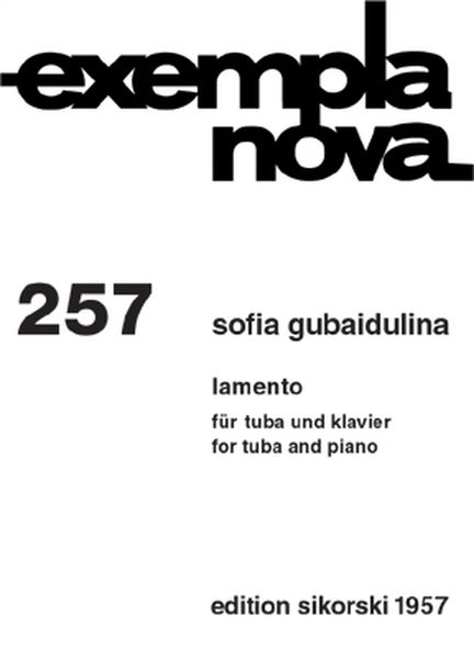 Lamento : For Tuba and Piano (1977).
